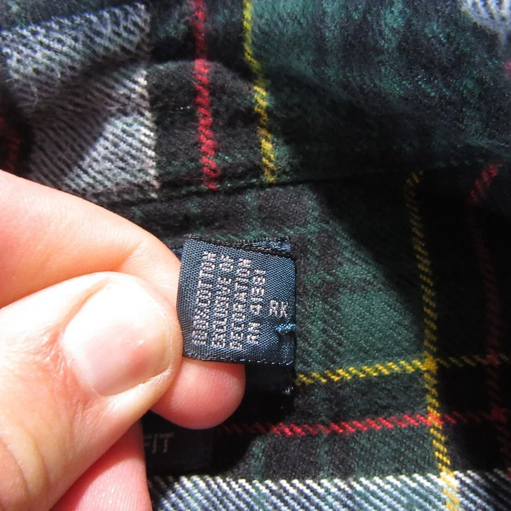 Polo Ralph Lauren‎ Mens Button Down Flannel Shirt XL Classic Fit Multicolored